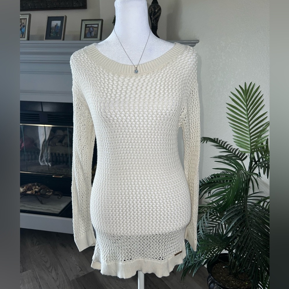 Beautiful Michael Kors Crochet Open Knit Swim Cover Top